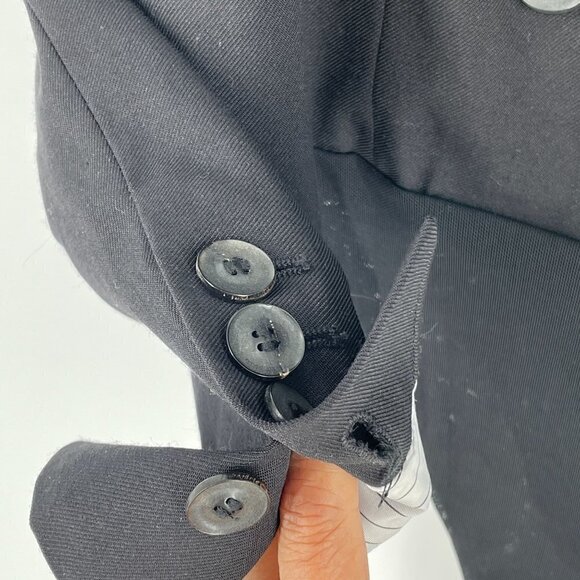 NWT Zara Black Gabardine Double Breasted Long Sleeve Collared Tuxedo Bodysuit M - Picture 5 of 13